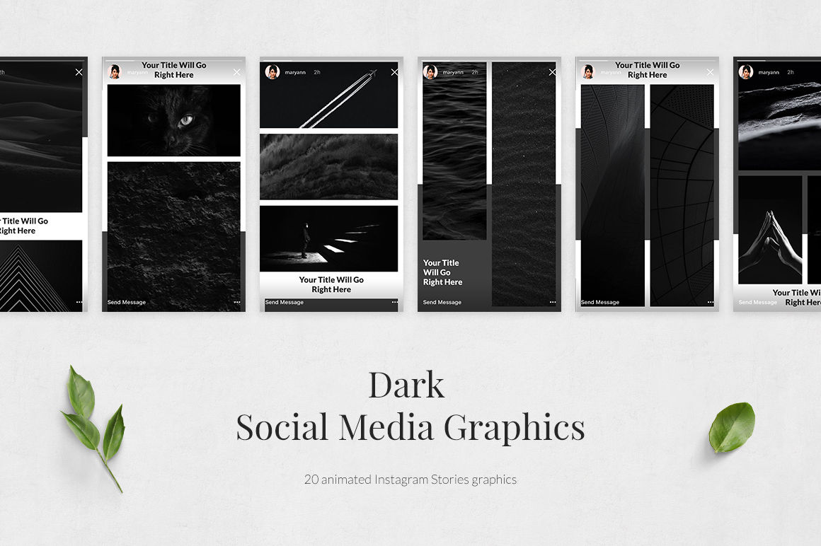 Dark Animated Instagram Stories