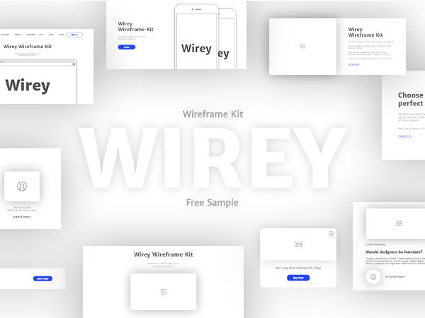 Wirey Wireframe Kit - Free Sample